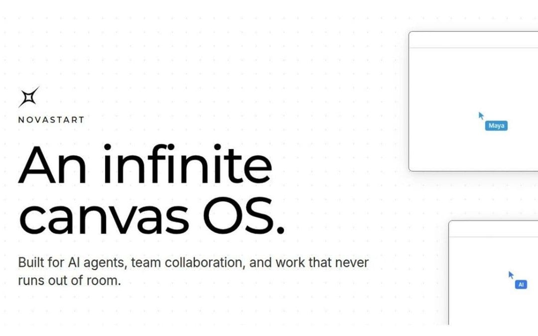 Novastart lansează Infinite Canvas OS, sistemul de operare în care agenții AI lucrează la vedere